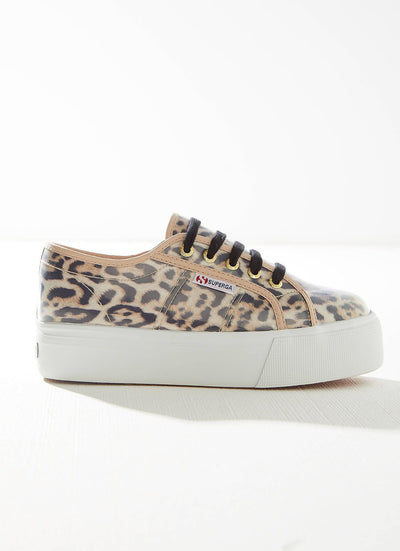 2790- Cotransprent Printed Sneaker - A1S Beige/ jaguar